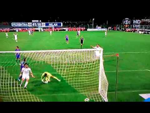 Fiorentina vs Ac Milan 04/10/11 goal by Pato