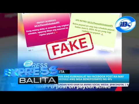 DSWD, pinabulaanan ang kumakalat na Fb post na bagong payout schedule ang mga benepisyaryo ng 4Ps