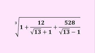 An Amazing Radical Algebra Problem | Can You Solve?