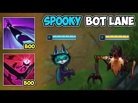 We played the SPOOKIEST bot lane comp (fears, silences, jump scares)