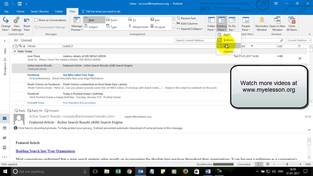 How to Read Email in Outlook