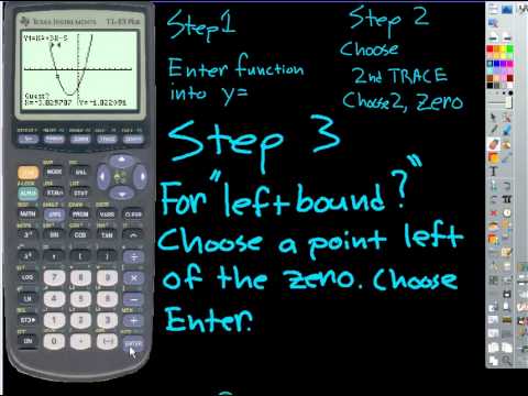 How to find zeros of a function on the graphing...