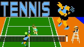 Tennis (FC · Famicom / NES) original video game | level 1 thru level 6 session 🎮