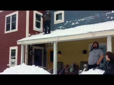Clearing the roofs, Berlin, MA