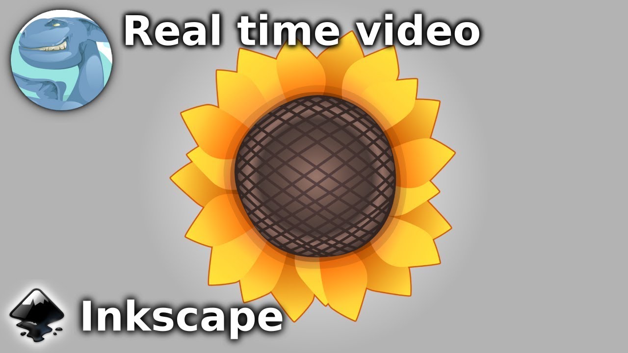 Sunflower. Vector graphics with Inkscape.