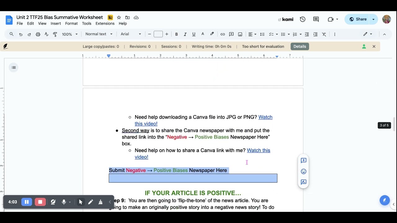 Unit 2 TTS26 Bias Summative Worksheet