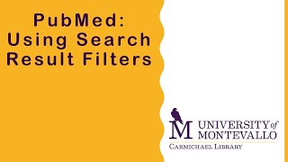 PubMed: Using Search Result Filters
