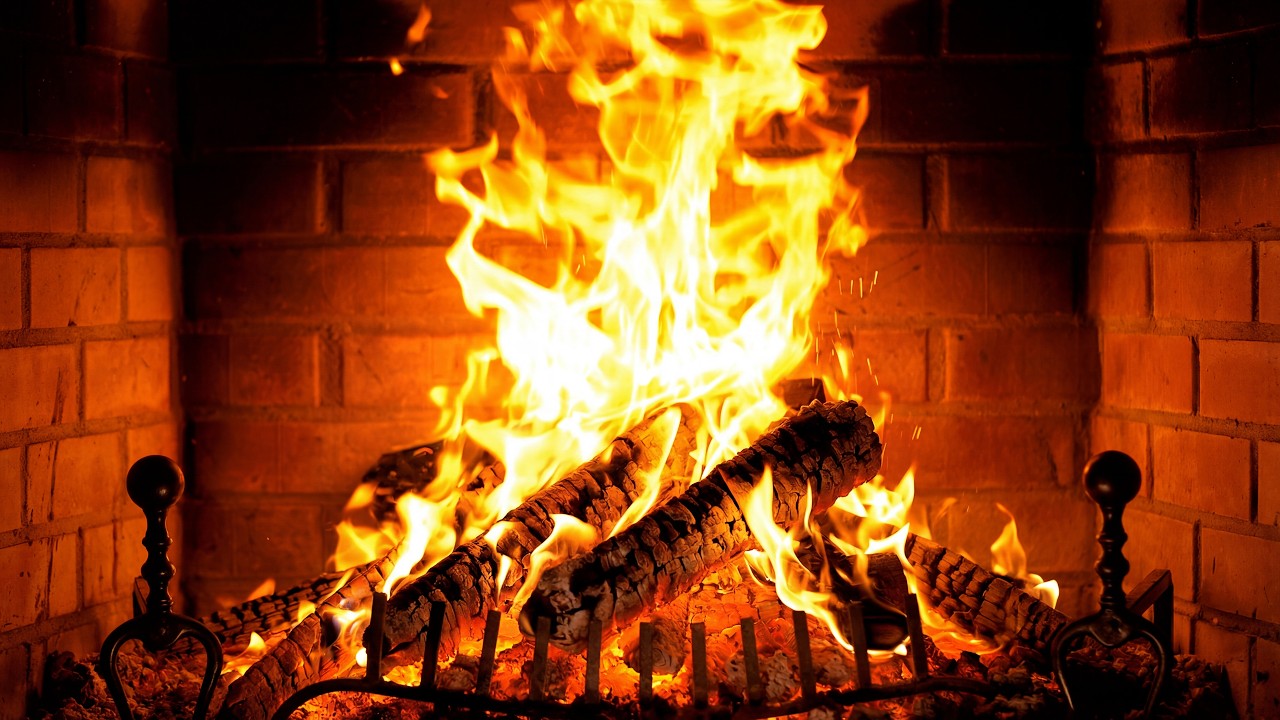 🔥 Fireplace 4K UHD! Fireplace with Crackling Fire Sounds. Fireplace Ambience