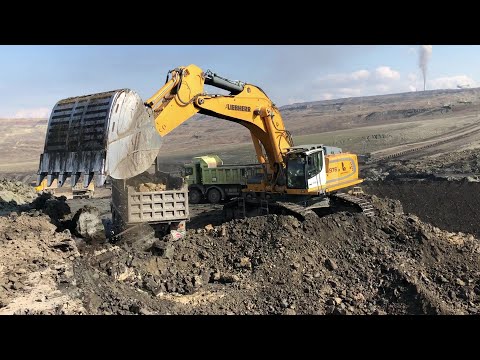 Liebherr 976 Excavator Loading Trucks With Two Passes - Labrianidis Mining Works