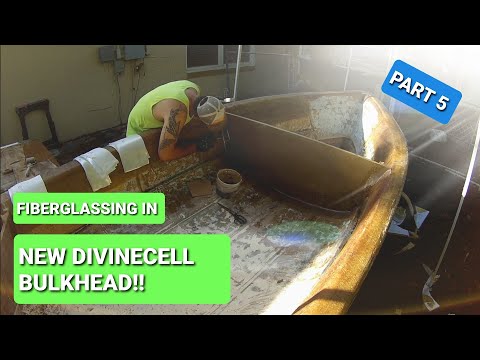 DIY Fiberglass boat build (Adding in a new compsite bulkhead) part 5