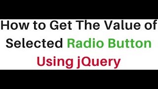 jquery get selected checked radio button value in a html element