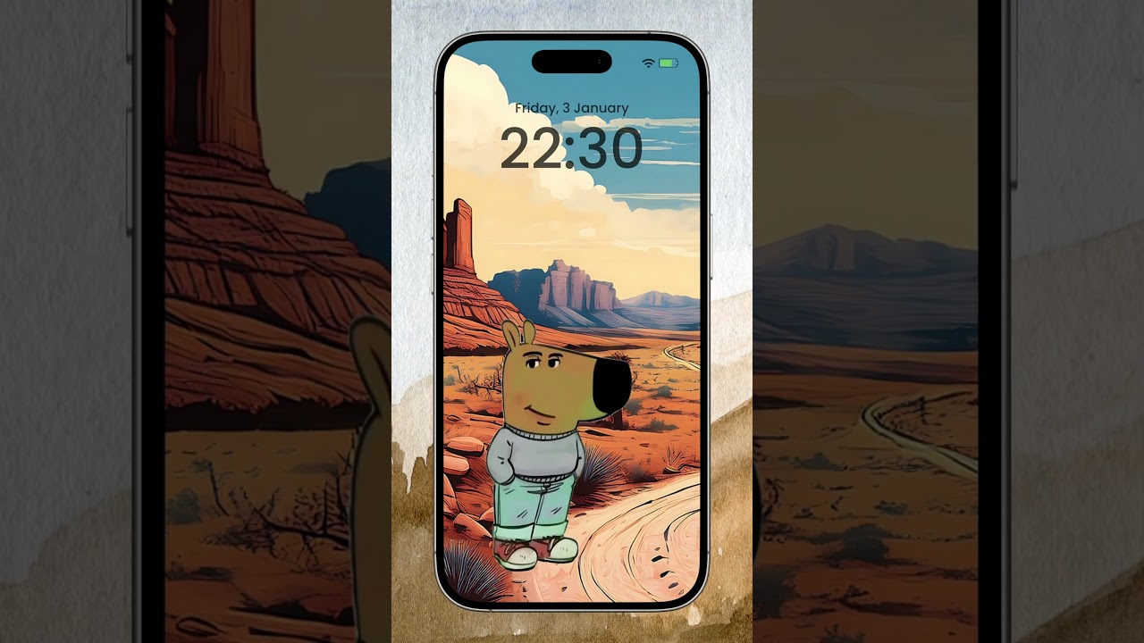 Chill guy on desert. Save on Telegram #chillguy #wallpaper er