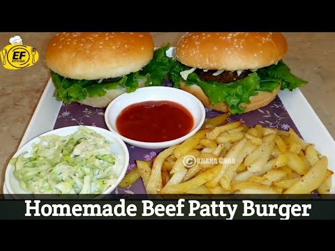 Beef Burger Recipe||Beef Burger banane ka tarika||Beef patty Recipe||Burger Recipe