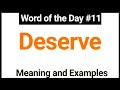 Word of the Day #11 Deserve | English with JP Sir