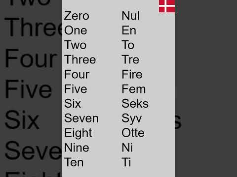 How to count to 10 in Danish