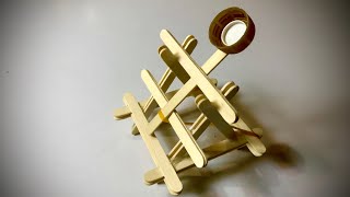 How to make catapult with popsicle sticks || popsicle stick crafts