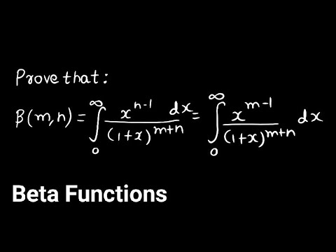 Prove that β(m,n)= integration x^n-1/ (1+x)^m+n from 0 to infinity