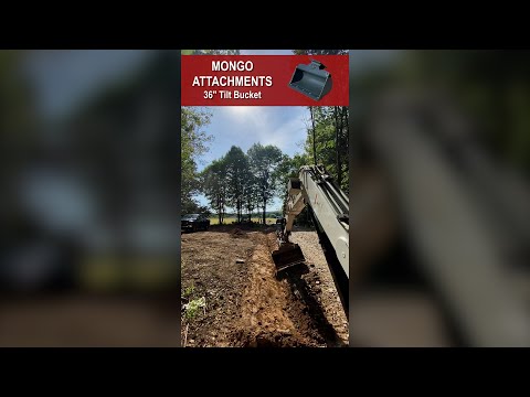 Mongo Tilt Bucket Digging a Utility Trench