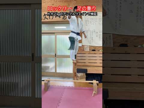 【武道・アニメ】ロックリーの足の重りつけてみた！どれほど凄いか検証！！#aikido  ＃karate #martial #武道 #空手＃筋トレ＃スリップバック＃空中ウォーク