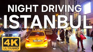 🇹🇷 Istanbul Driving Tour Downtown At Night – Taksim and Galata Tower Side Scenic