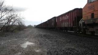 preview picture of video 'Northbound BNSF Freight Train, Marysville, CA, 1/24/09.'
