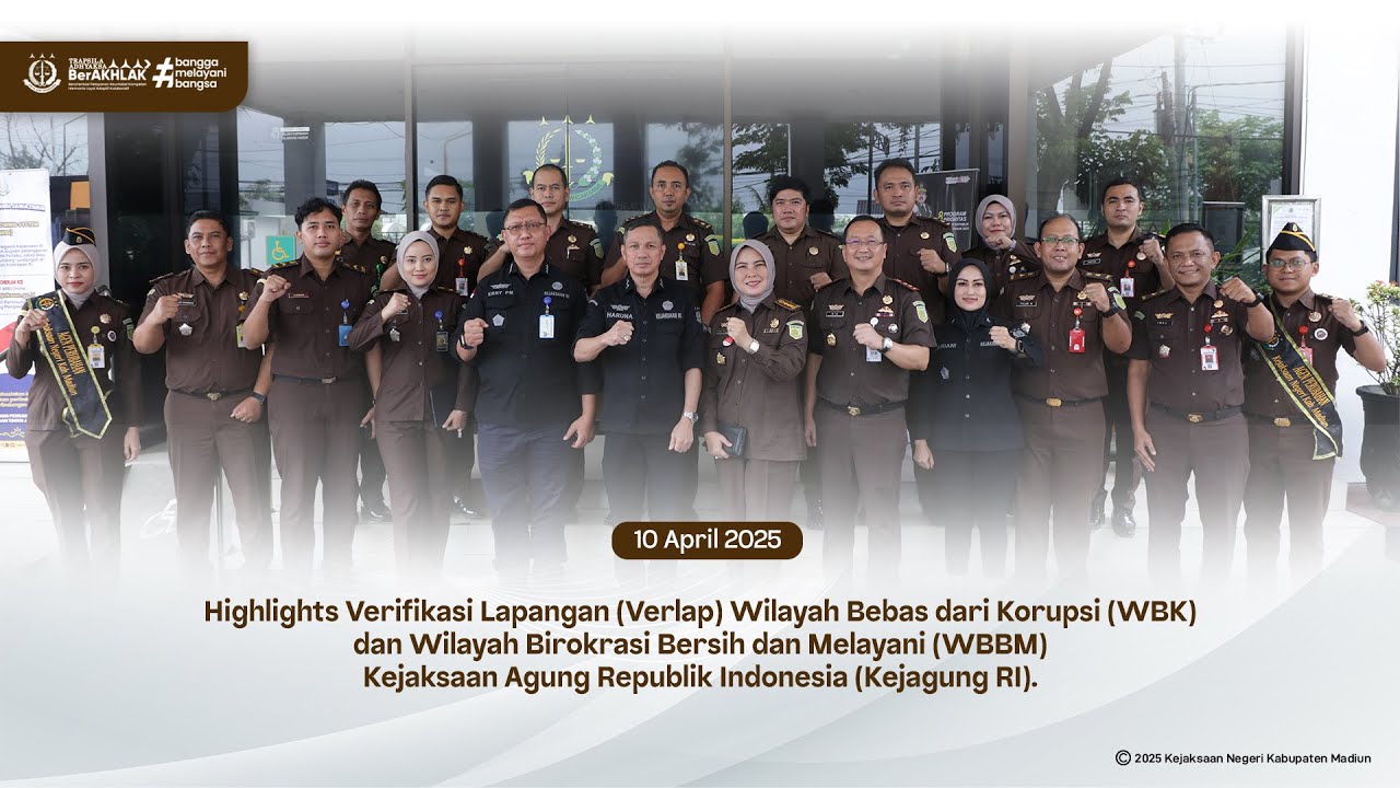 Verifikasi Lapangan WBK dan WBBM oleh Tim Kejaksaan Agung RI pada Kejaksaan Negeri Kabupaten Madiun