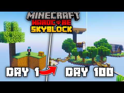 I Survived 100 Days on SKYBLOCK in Minecraft Hardcore...