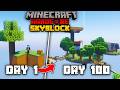 I Survived 100 Days On SKYBLOCK In Minecraft Hardcore