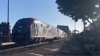 Amtrak 11 311,347 rolling though Ash street with a pravite car (pacific sunset car) 6/29/25