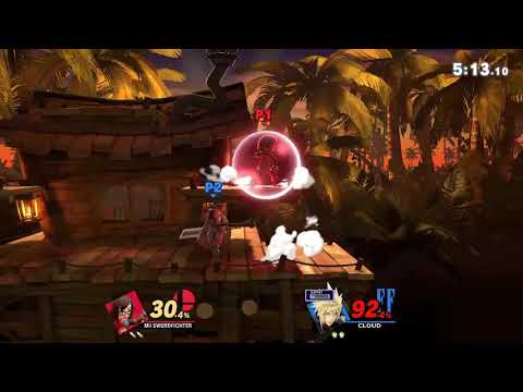 SSBU - Mii Swordfighter Vs Cloud
