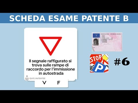 SCHEDA ESAME PATENTE B -2025- #6