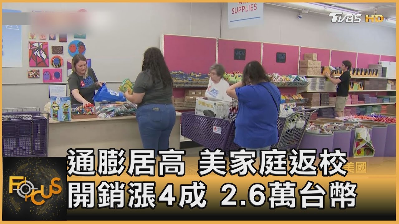 通膨居高 美家庭返校開銷漲4成 2.6萬台幣