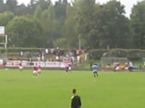 Kibice Mazura Ełk na meczu w Giżycku