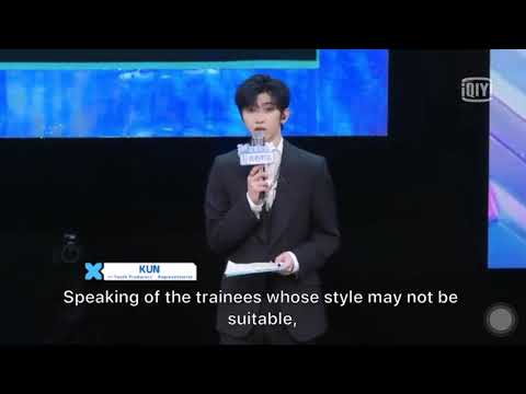 Youth with you - Xin Liu, Marco Lin, and K Lu on stage. Xin Liu  go to A class!