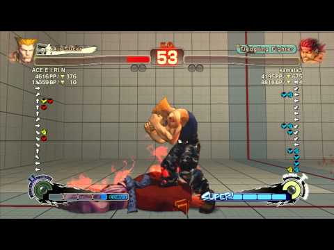 SSF4 AE 2012: ACE E I RI N (Guile) vs kamata3 (Evil Ryu) - Xbox Live Ranked Match