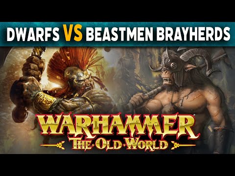 Dwarfen Mountain Holds vs Beastmen Brayherds - Warhammer The Old World Battle Report