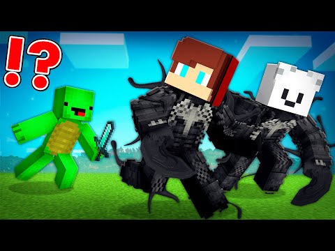 VENOM Speedrunners vs Hunter in Minecraft - Maizen JJ and Mikey