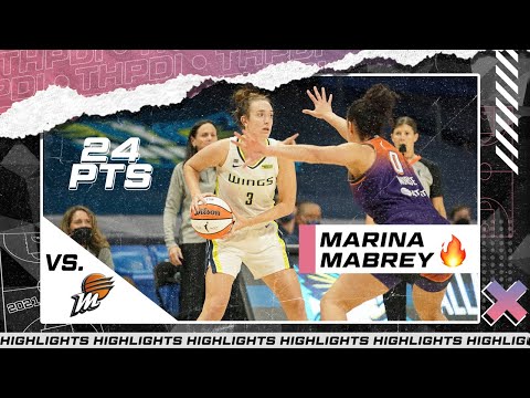 MARINA MABREY w/ 24PTS vs. PHOENIX MERCURY - Highlights | WNBA 2021