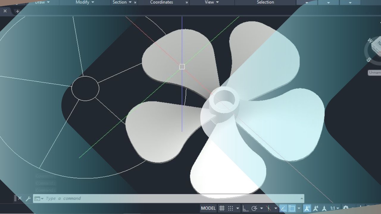 AutoCAD 3D Fan, Basic Modeling | 3d Objects