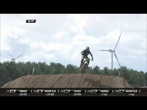 Petar Petrov passes Jeremy Seewer Fiat Professional MXGP of Belgium MX2 Race 1 2016