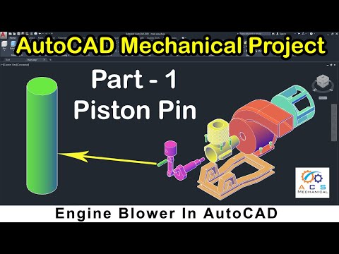 Mechanical Project In AutoCAD | Part-1 | Piston Pin