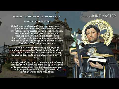 Prayers to St. Nicholas of Tolentino (Intercessory Prayer)