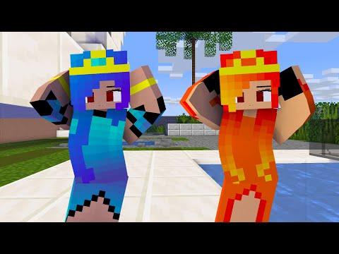 MONSTER SCHOOL : CHICKEN WING MEME ICE AND FIRE PRINCESS - MINECRAFT ANIMATION