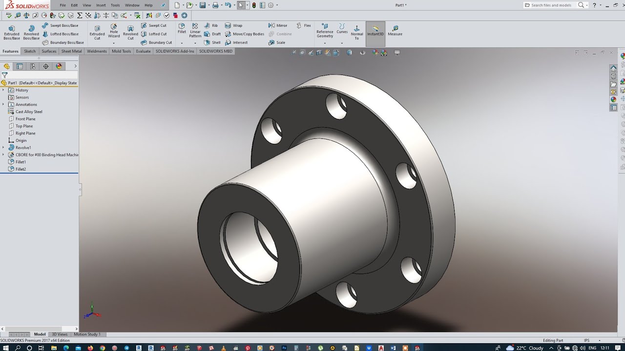 Solidworks Beginner Exercise 12