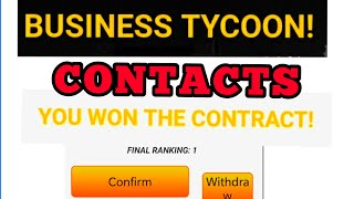 Tycoon Business Game Contract - how to win contracts
