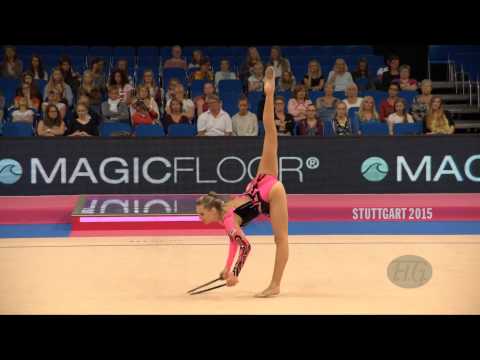 Sofija NIKITINA (LAT) 2015 Rhythmic Worlds  Stuttgart - Qualifications Clubs