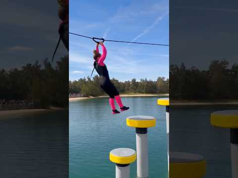 She Conquered Every Water Obstacle 😱 #extremechallenge #waterobstacle #outdoorchallenges #shorts