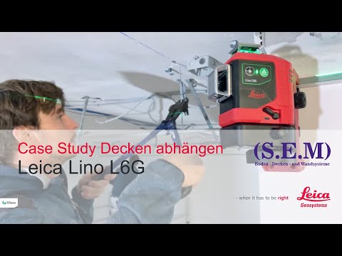 Schnelle Justierung abgehängter Decken mit dem Multilinienlaser Leica Lino L6G 3x360°