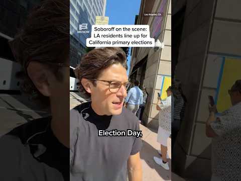 LA residents line up for California primary elections