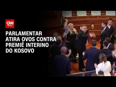 Parlamentar atira ovos contra premiê interino do Kosovo; veja vídeo | AGORA CNN